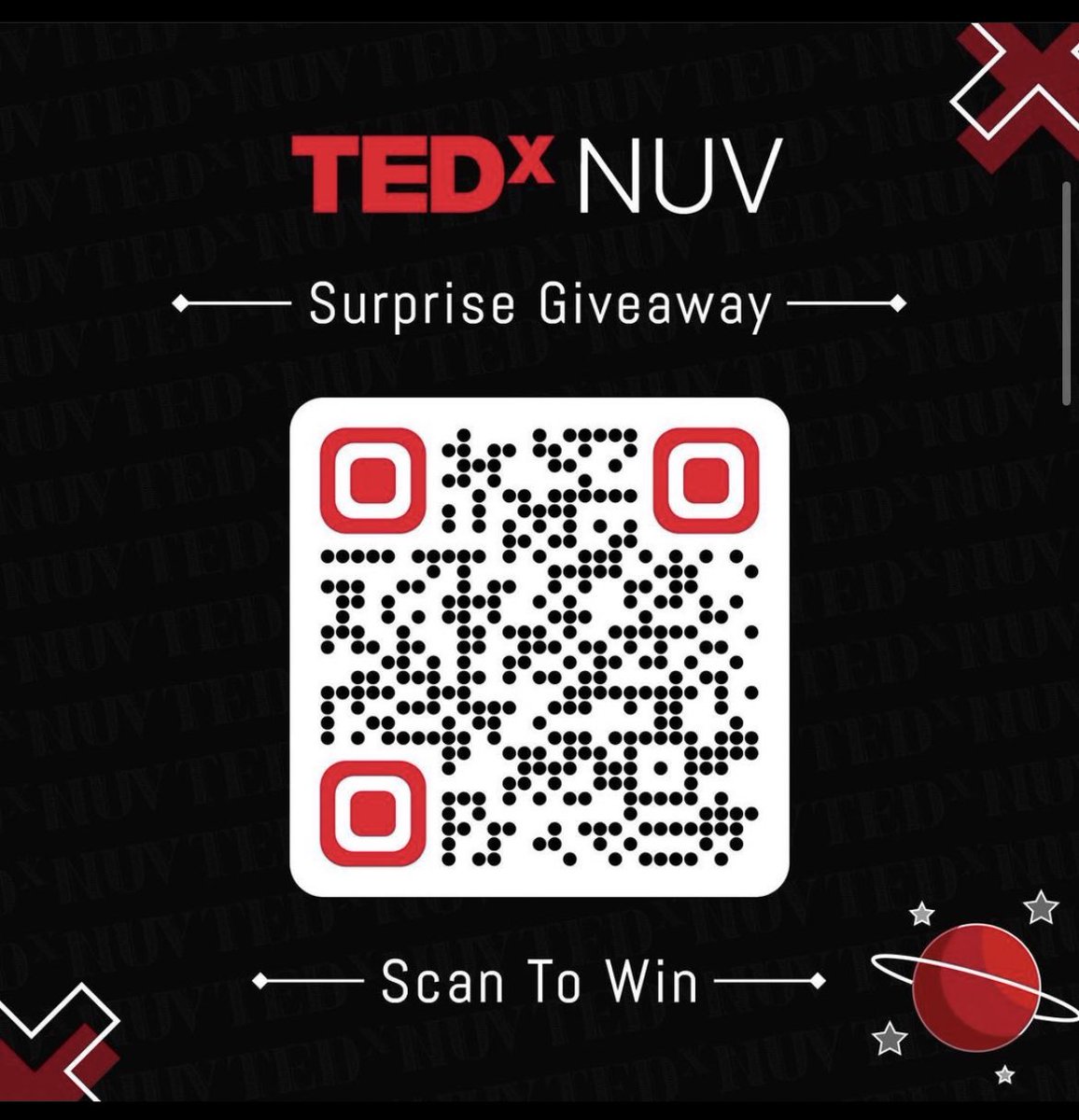 hey_vab's tweet photo. #tedxnuv  , #tedxnuv2023 join this fruitfull event and don’t forget scan the code and participate for giveaway https://t.co/eDmcIfpAV9