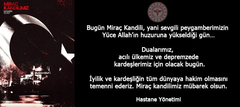 Miraç Kandilimiz Mübarek Olsun.