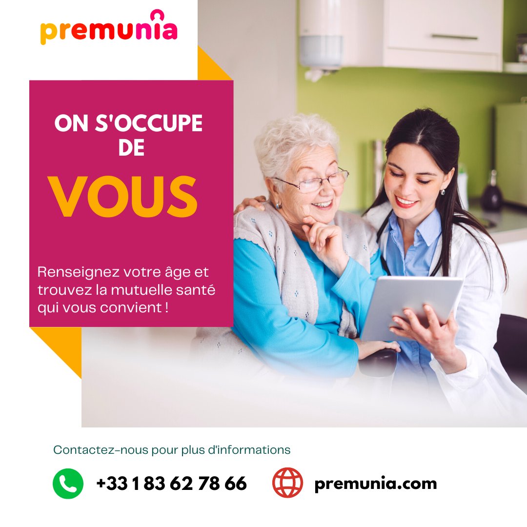 Trouvez la mutuelle senior adaptée à vos besoins ! 
👉premunia.com
#Premunia