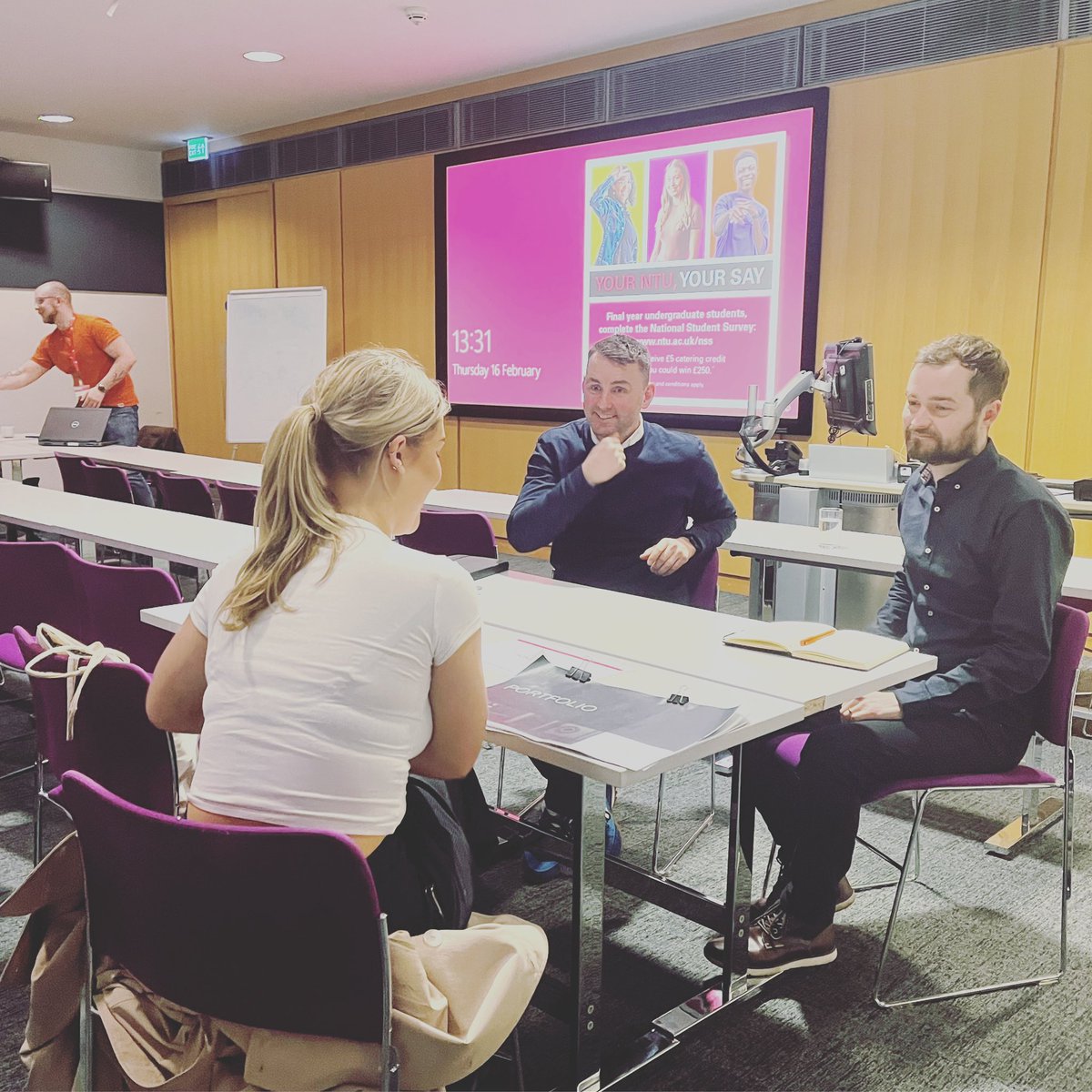 AT_NTU's tweet photo. A fantastic day for our 2nd year students! 11 practices gave up their time to run mock interviews! A big thank you to @reds10 @FosterPartners @bondbryan @maberarchitects @cpmgArchitects @This_is_ARC @FaulknerBrowns @arcpartnership @_GT3Architects @Pozzoni_Arch  @dldesign https://t.co/Cwd6bvL5Pd