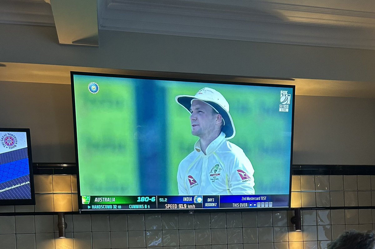 Hats off (or is that Hats on?) to Peter Handscomb for batting in the broad brim Chappell hat, a rare sight in modern cricket
