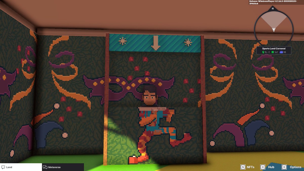 jipsytip's tweet photo. @TheSandboxGame @hermitcrabgame Celebrating the Carnival in the SportsLand experience by @hermitcrabgame ! 🥳 https://t.co/dHOjrns3XU
