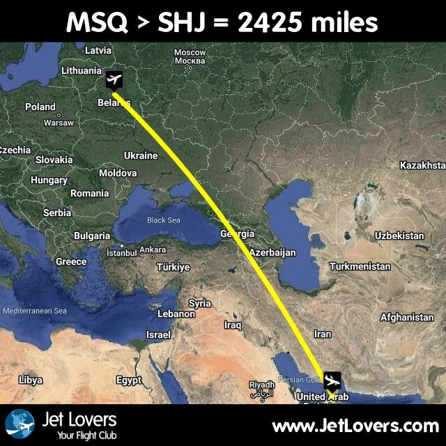 My flight #18 on #JetLovers: MSQ > SHJ - another 2425 miles in the air! jetlovers.com/profile/16723/…