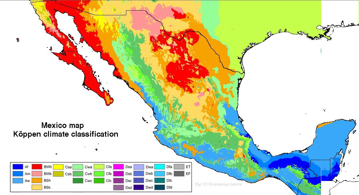 XimenaR1608's tweet image. Clasificación climática de köppen a nivel mundial y en México por parte de Enriqueta García. Debemos darle mucha importancia por que es el lugar en donde vivimos y otros seres vivos. se muestran los climas que tenemos en cada región. Cuidemos el medio ambiente 🌸 #jardineria115B