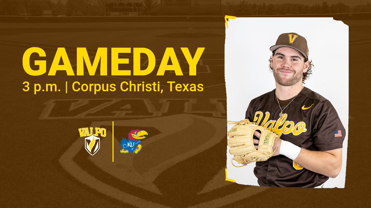 valpoathletics's tweet photo. ⚾| The two greatest words in the English language: Opening Day. 

🆚: Kansas 
📍: Corpus Christi, Texas 
🕐: 3 p.m.
💻 (Flo): https://t.co/cy1k6ODKo6
🎧: https://t.co/3hQLqaTgsR
📊: https://t.co/8Xms6kLEd6

#GoValpo | @ValpoBaseball https://t.co/4PJQyB7F3U