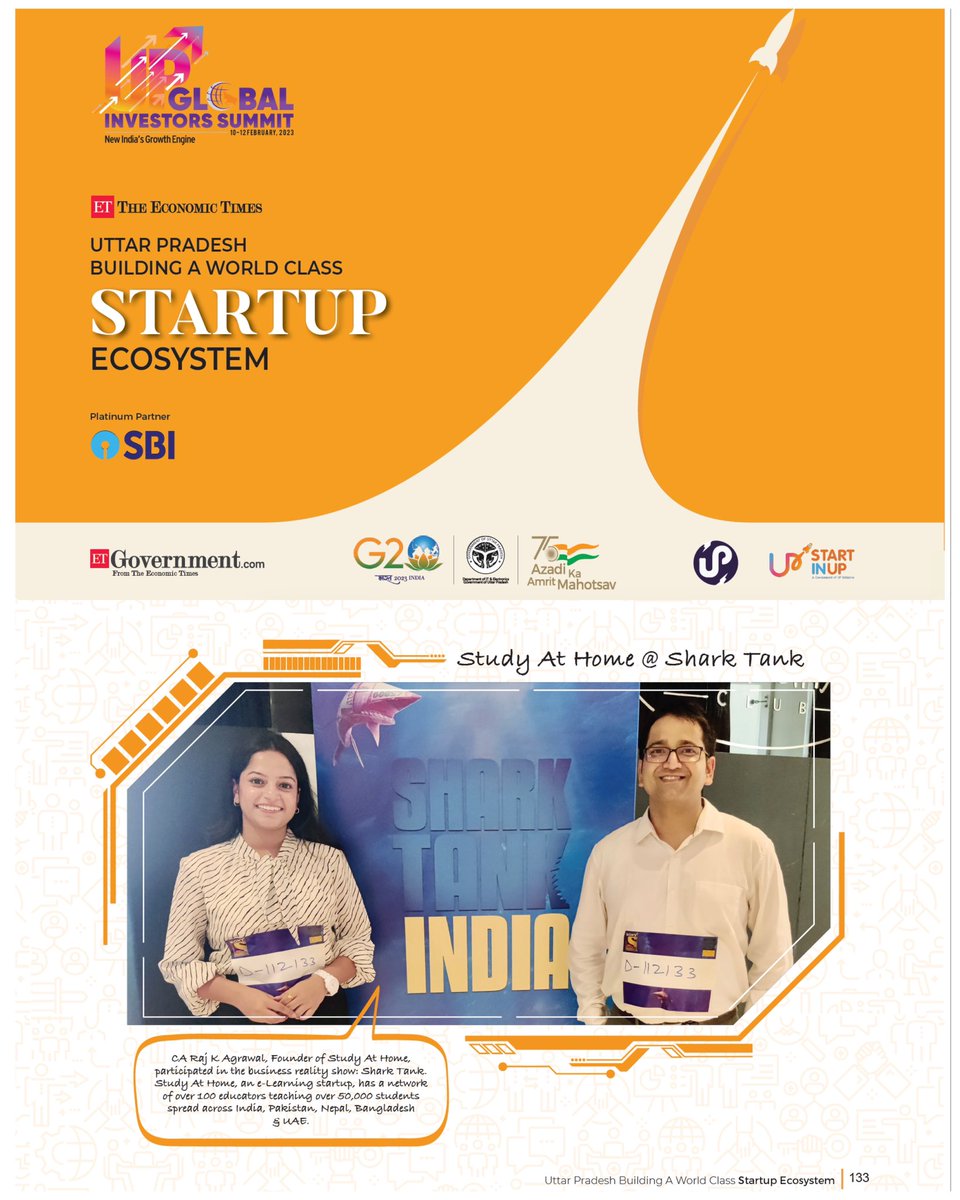 itriptiverma's tweet photo. “The Coffee Table Book” which was released at UP Global Investors Summit 2023 featured Study At Home to celebrate the success of startup entrepreneurs in Uttar Pradesh. 

#UPGlobalInvestorSummit2023 #UttarPradesh #upinvest #studyathome #g20summit #sharktankindia #upgis23 https://t.co/frceU8nYjN