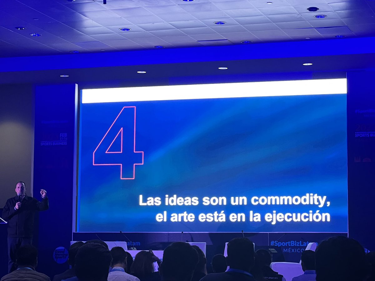 Tan cierto: “las ideas son un commodity, el arte está en la ejecución” así lo dijo nuestro amigo @HoraciodelaVega en el cierre del #SportBizLatam