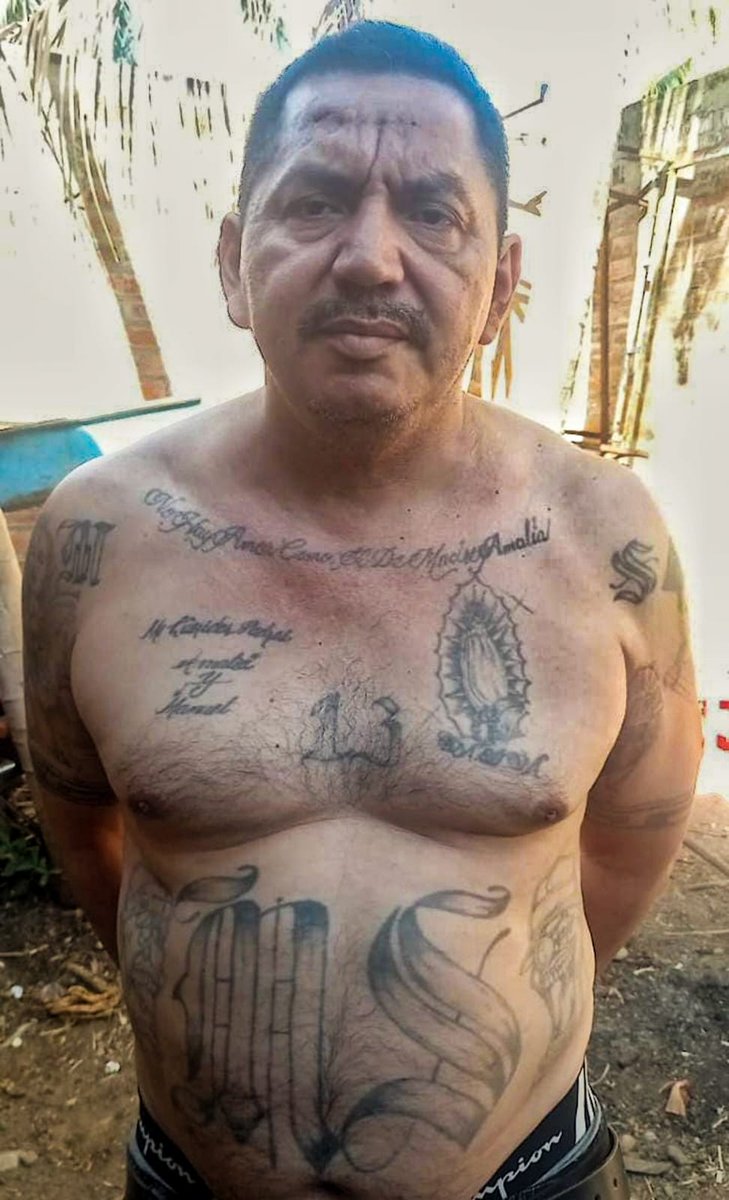 En Ciudad El Triunfo, Usulután, capturamos a Pedro Pablo Mejía Mejía, alias el Flaco, terrorista de la MS13.

Cuenta con antecedentes desde el 2002 por:

-Organizaciones terroristas 
-Lesiones 
-Desórdenes públicos.