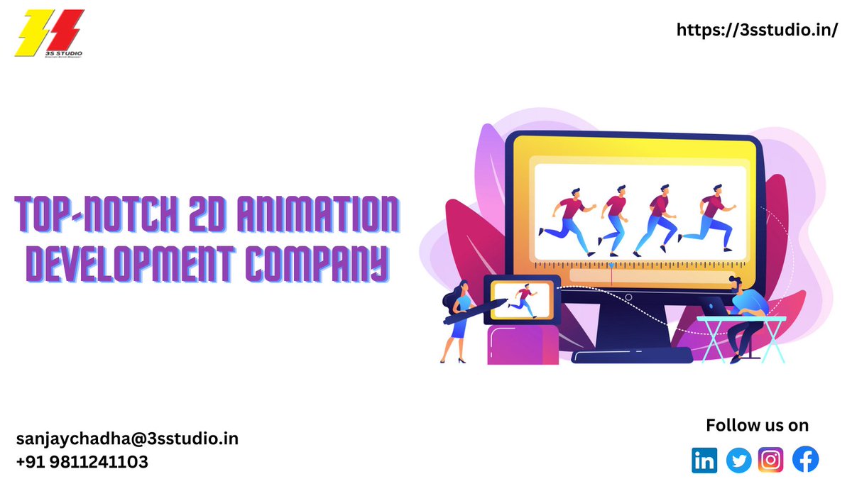#3sstudio is a leading #mediaproductioncompany in India helping many small and medium-sized businesses get the most attractive #2danimations. With the help of our #2danimationservices, we help them in creating the best ever #videos for their business. #animation #video #audio