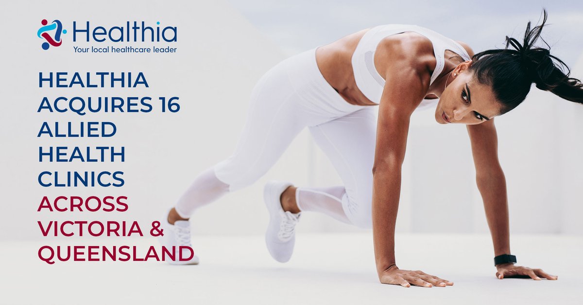 Healthia (#ASX: $HLA) has entered into binding agreements to acquire 16 #alliedhealth clinics across #Victoria and #Queensland. These acquisitions take Healthia's total deployed capital in FY23 to $22m, meeting Healthia's target of $20m. Read more: healthia.com.au/wp-content/upl…