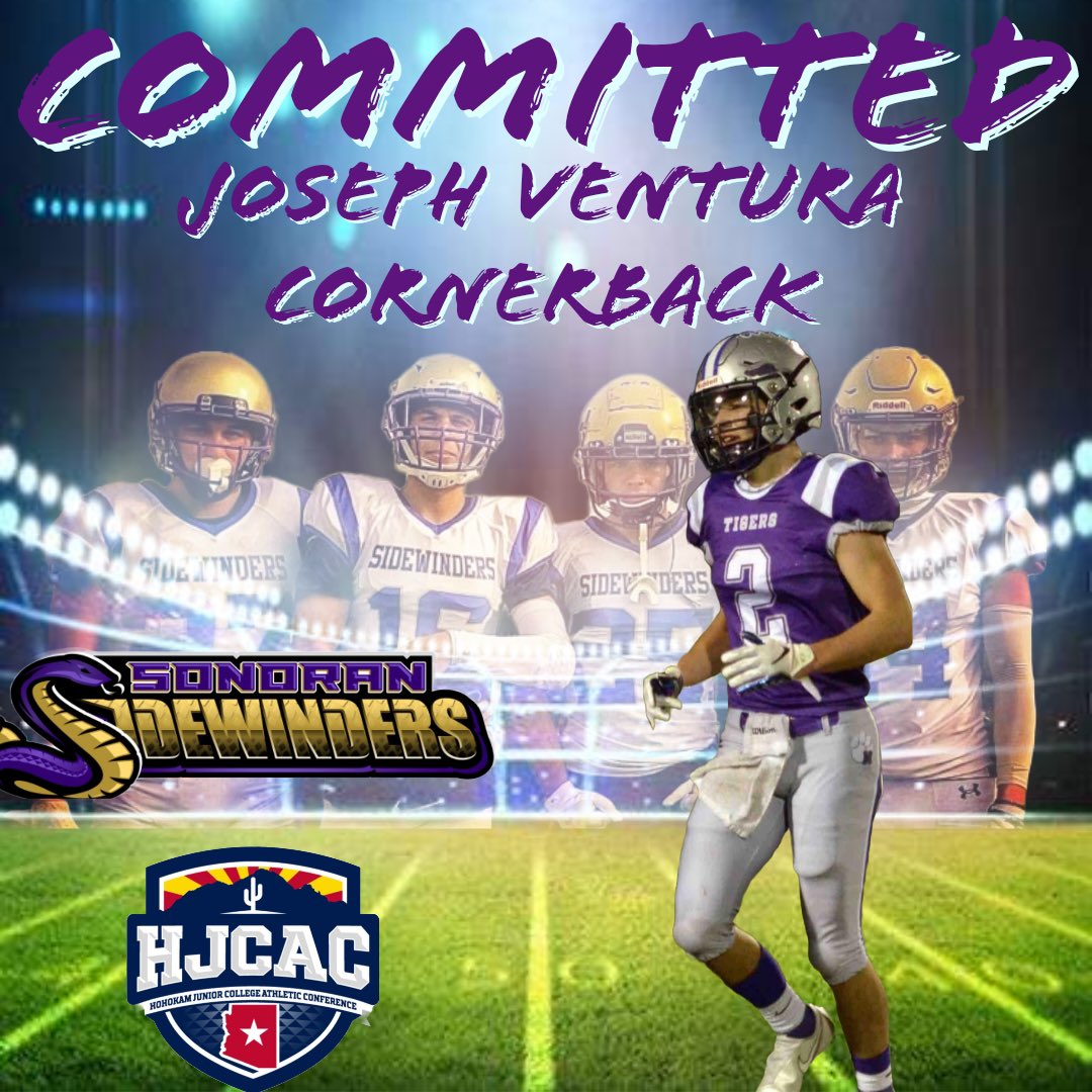 HUGE step in life for me, im excited to annouce my commitment to play for <a href="/Sidewinders_FB/">SidewindersFootball</a> <a href="/CoachHalReeser/">Hal Reeser</a> <a href="/CoachRivas3/">Miguel Rivas</a> , big thank you to all of them for the opportunity #Committed #JUCOPRODUCT #SonoranSidewinders #BELIEVE!