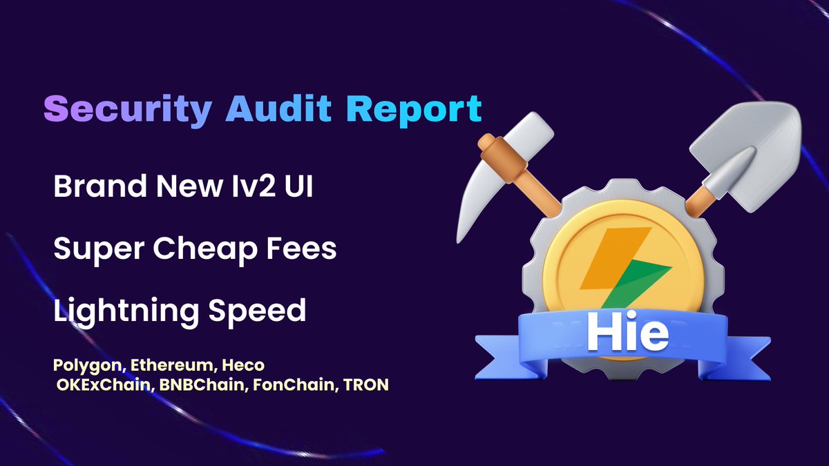 🛡️Beosin  right  ⚡️HieSwap

#Polygon, #Ethereum, #Heco, #OKExChain, #BNBChain, #FonChain, #TRON

🚀Audit report of the above public chain deployment contract

docs.hieswap.com/audit

#HieSwap #Bridge