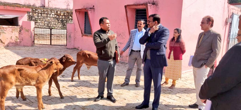 pashudhanUK's tweet photo. Additional Chief Secretary Government of Uttarakhand and Chairman Uttarakhand Livestock Development Board visited Animal Breeding Farm Kalsi and keenly observed IVF Embryo Trasfer technology lab, Biotechnology lab, dairy herd, Fodder section, Farmers training centre and feed https://t.co/zTxzWD6DgI