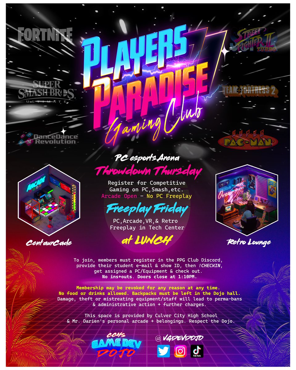 VGDevDojo's tweet photo. It's #FreeplayFriday tomorrow at the Game Dev Dojo
Join us for another #PlayersParadise Gaming Club tomorrow at Lunch.
Be there or don't! https://t.co/MD5zC1zlri