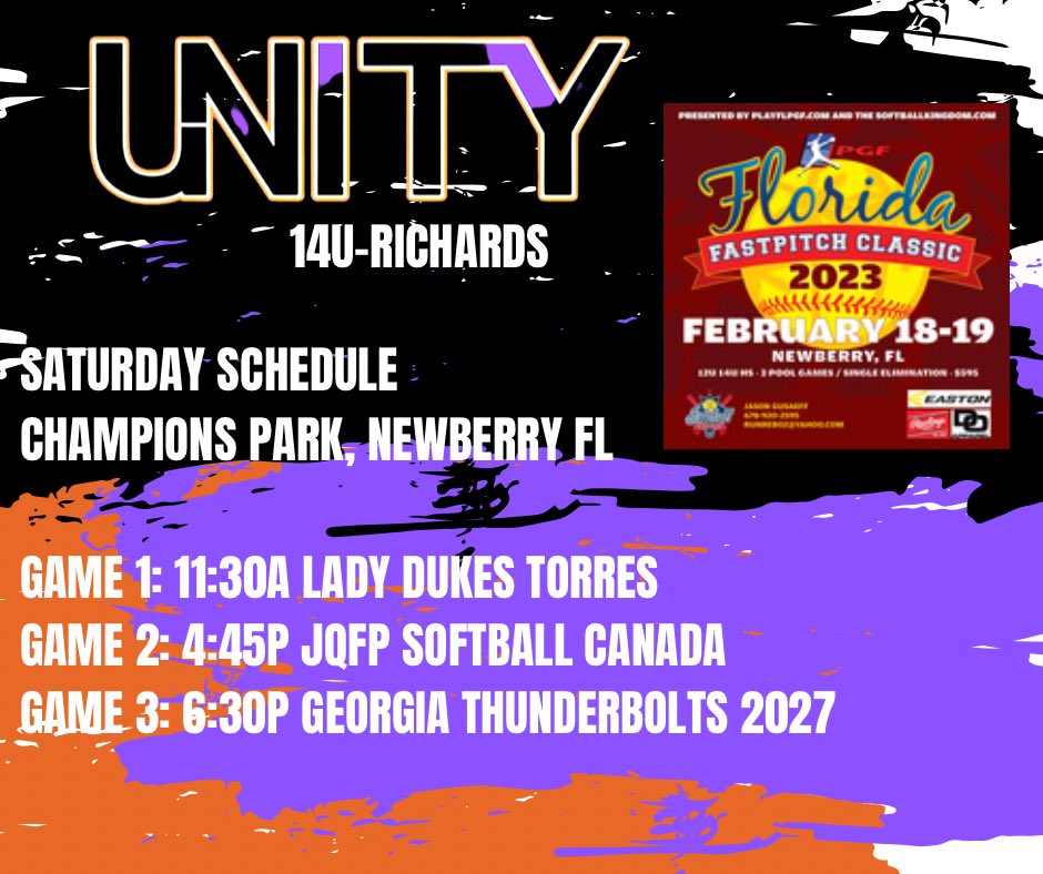 Unity_Richards's tweet photo. Ready for some sunshine, warm weather and softball! No better weekend. #ustrong #putinwork #unityrichards #pgfflorida https://t.co/QyPVy66pxp
