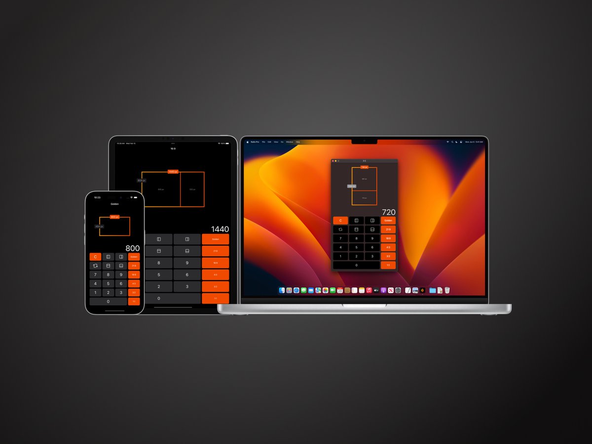 Re-introducing Ratio Pro: Golden Ratio Calculator for Product &amp; UI/UX Designers. Make those pixels beautiful. No Math Required #UIUXDesign #App #GoldenRatio #iPhone #iPad #Mac ratioproapp.com