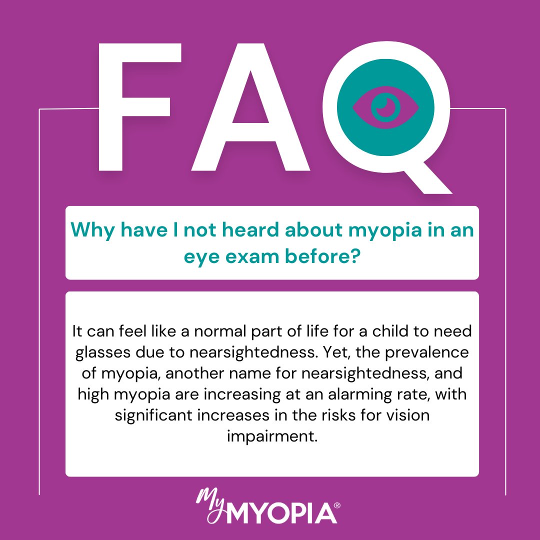 Today, we're sharing another frequently asked question to help you understand myopia and how it may affect your child's vision. A frequently asked question parents and caregivers ask is why have I not heard about myopia before?
