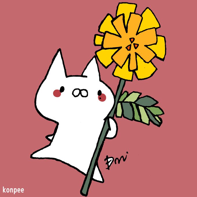 「花 白い猫」のTwitter画像/イラスト(新着)｜4ページ目