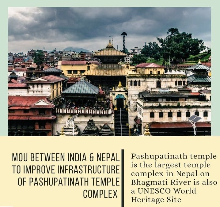 Pashunath temple is the largest temple complex in Nepal🇳🇵on bharatiya River, which is UNESCO heritage site. A MoU signed btw 🇮🇳 &🇳🇵 to improve Pashupatinath temple infrastructure. #IndiaNepalFriendship
#IndiaNepalBloodBrothers @ColVChauhan @EONIndia