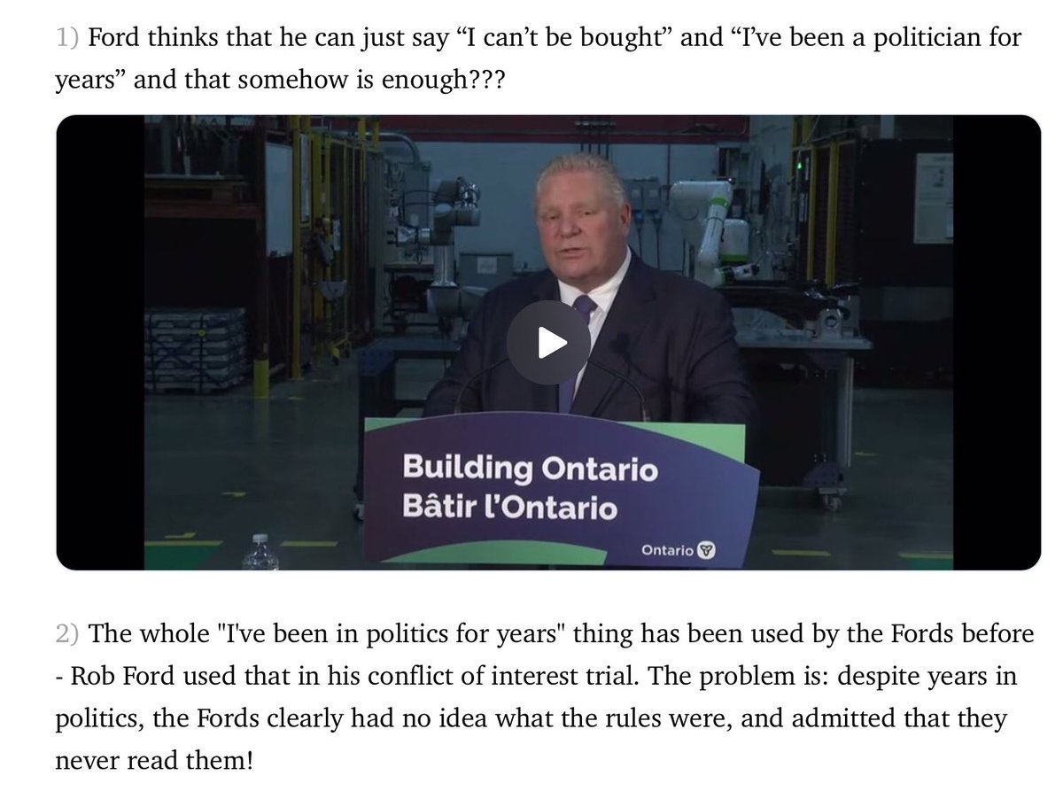 DFisman's tweet image. Here are the tweets on Ford’s self dealing and over-the-top conflict of interest that got @TO_Resident suspended from twitter.  Grabs are from an unrolled thread that disappeared 

Please r/t!  H/t @eyeonthefly @cancelproof