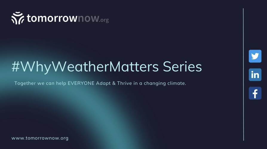 TomorrowNow_'s tweet photo. JOIN the #WhyWeatherMatters conversation
Follow, RT and engage @TomorrowNow_ every week and feel free to share with us some of the weather stories happening around you
#ZeroHunger #WeatherIntelligence4ALL
https://t.co/T76ttim1YV https://t.co/thNcHxSAST