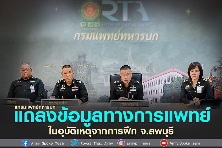 armypr_news's tweet photo. กรมแพทย์ทหารบกแถลงเสียใจ ๒ ทหารเสียชีวิตเพราะได้รับบาดเจ็บรุนแรงจากอุบัติเหตุ ระบุให้การรักษาและส่งป่วยอย่างเต็มความสามารถ
https://t.co/50ZQJJkPef https://t.co/S7M6Mx0GOs