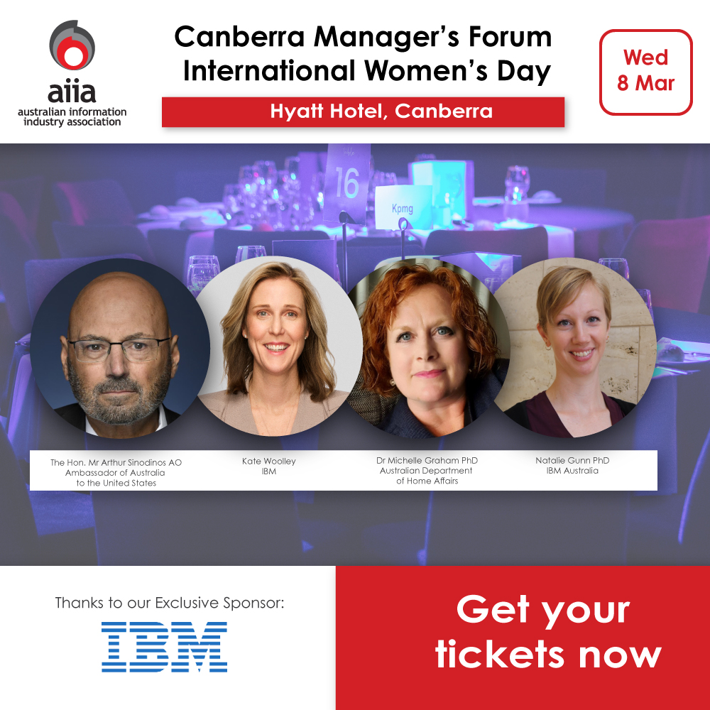 Join us to celebrate International Women’s Day.  Guest speakers will lead a discussion around inclusive leadership and proactive and productive approaches to deliver more equitable outcomes for women in the workplace.

Tickets: 
aiia.com.au/event/canberra…

#AIIA #IWD #EmbraceEquity