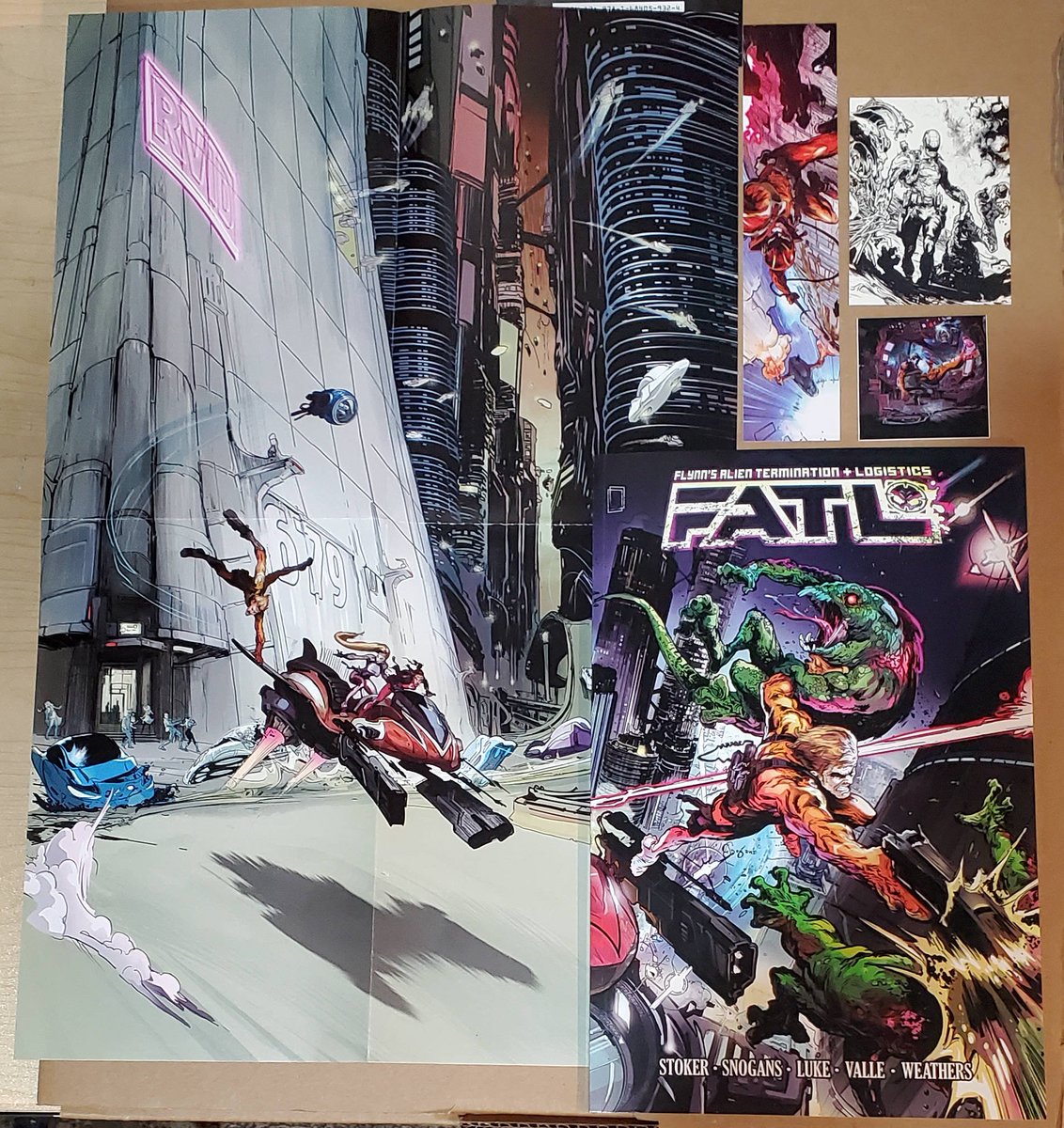 hujangus's tweet photo. Just received FAT-L from @CastSweet &amp; @CharlieSnogans LOVE the story, LOVE the art!  Sci-fi, ass-kicking adventure with a cool lead character.  Dream suggestion, get Jim Starlin for a variant cover of issue 2. :-)  PS--I know it's #FATL, just having fun. https://t.co/PL7M9Gtw8m