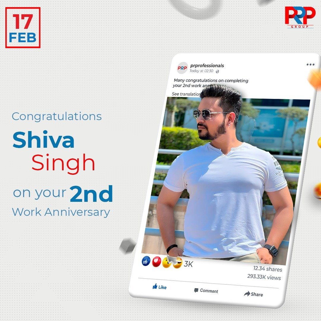 prprofessional7's tweet photo. A happy second work #anniversary to Shiva, designer extraordinaire. Your hard work and contributions are truly valuable. Keep shining brilliantly through your work. 😊 

#PRProfessionals #PRPCongrats #PRPTeam #PRPGroup #PRAgency #DigitalAgency https://t.co/lkTJdvyjJ1