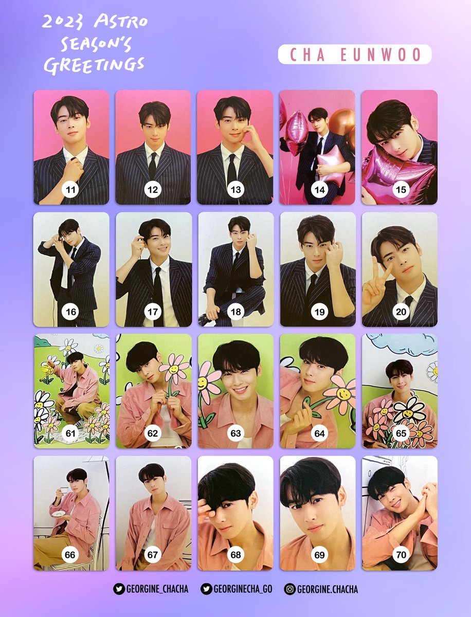 2023 Astro Season's Greetings Cha Eunwoo Trading Card Template
