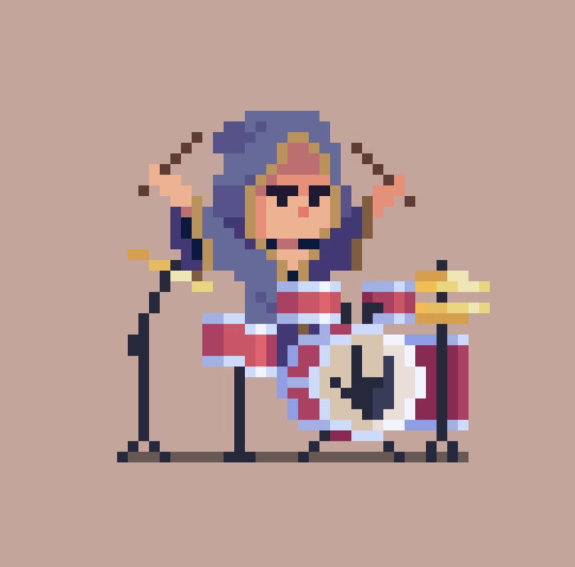 xcadaverx's tweet image. I forgot to mention, I have my own trait “wizard drummer” in the @newherexyz project. Can’t wait for the film. If you’re into digital art they’re still minting. NFT haters can buzz off. Digital art is cool :)
