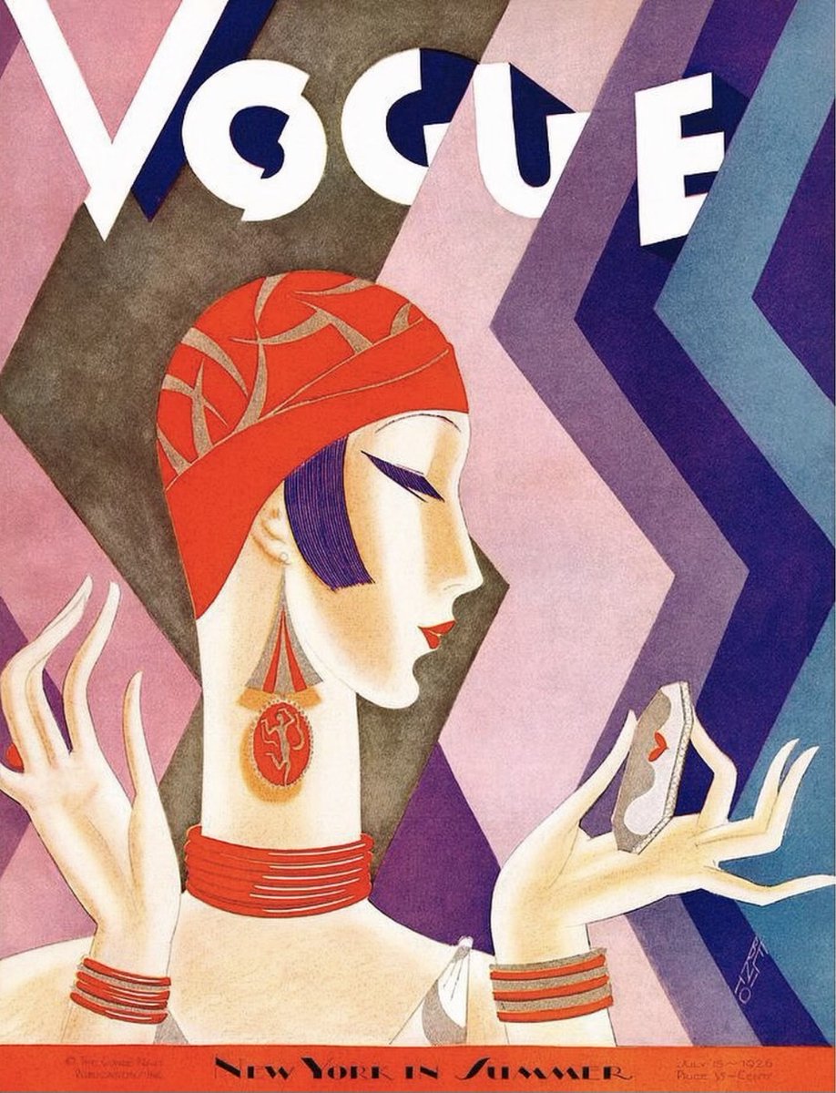 seaneenferrara's tweet photo. 'New York in Summer' Vogue, July 15, 1926 by Eduardo Garcia Benito(Spanish) | Magazine Illustration
#artdeco #fashionillustration #vogue #illustration
#illustrationart #vintagstyle #VogueMagazine #Illustrator #fashion #1920s https://t.co/dgmvHFdB30