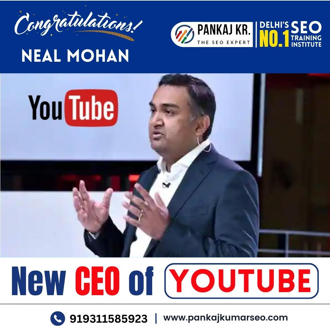 Congratulations Neal Mohan, the New CEO of YouTube

#NealMohan #NewYoutubeCEO #YouTubeindia #Youtube #India #SusanWojcicki #CEO #google #news #youtubenews