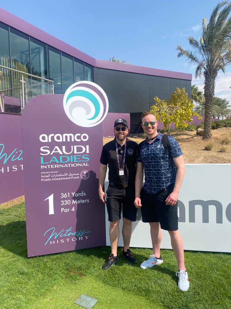 Amazing first day inside the ropes at the @AramcoLadiesInt for the @My_GolfNews Degree students in their invited roles as tournament caddies & scoring support 🤩

Thank you so much for the opportunity @LETgolf @performance_54

#InsideTheRopes #EventLogistics #TourLife #Lucky 👌🏼