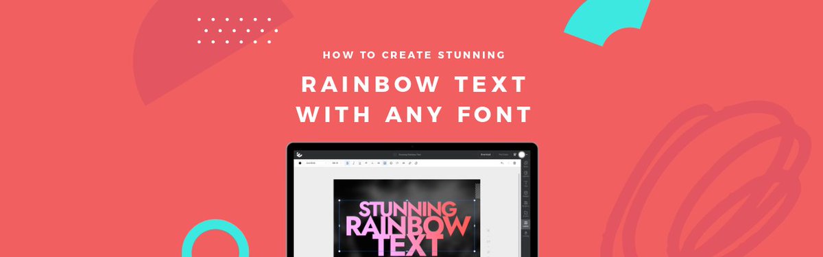 Create rainbow text with any font - and without Photoshop. This walkthrough tutorial will teach you how, in mins.  about.easil.com/how-to-create-…