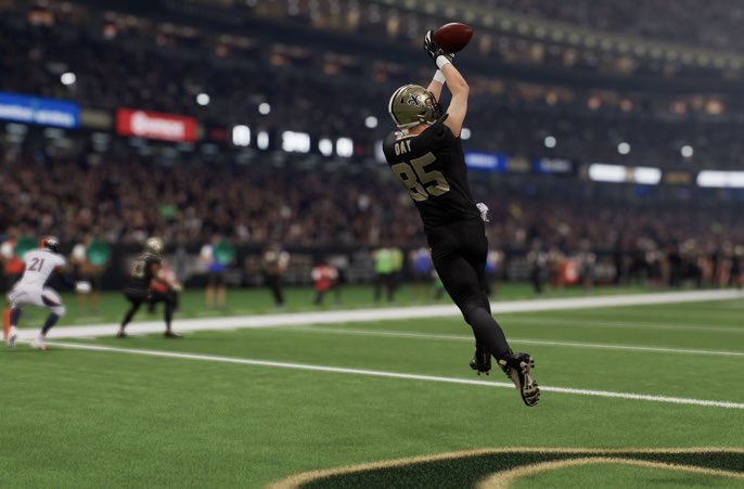 SaintsDestiny's tweet photo. Action shots from Preseason wk.1 featuring the Rookies @DestinyMaddenLG #DENvsNO https://t.co/fYgQXTsiDW