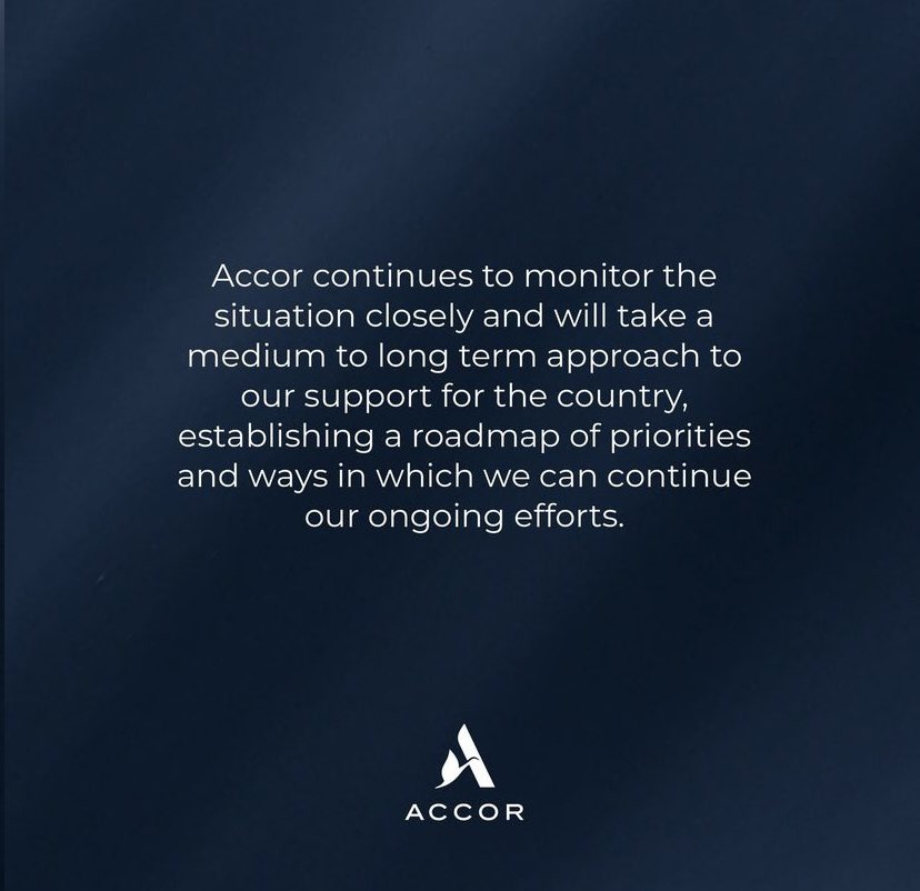 movenpickIGH's tweet photo. On the 6th of February, a devastating earthquake struck Türkiye and Syria. Accor stands in solidarity with the people affected by this event, as well as the search and rescue teams and humanitarian workers. https://t.co/hVy7ry9LoJ