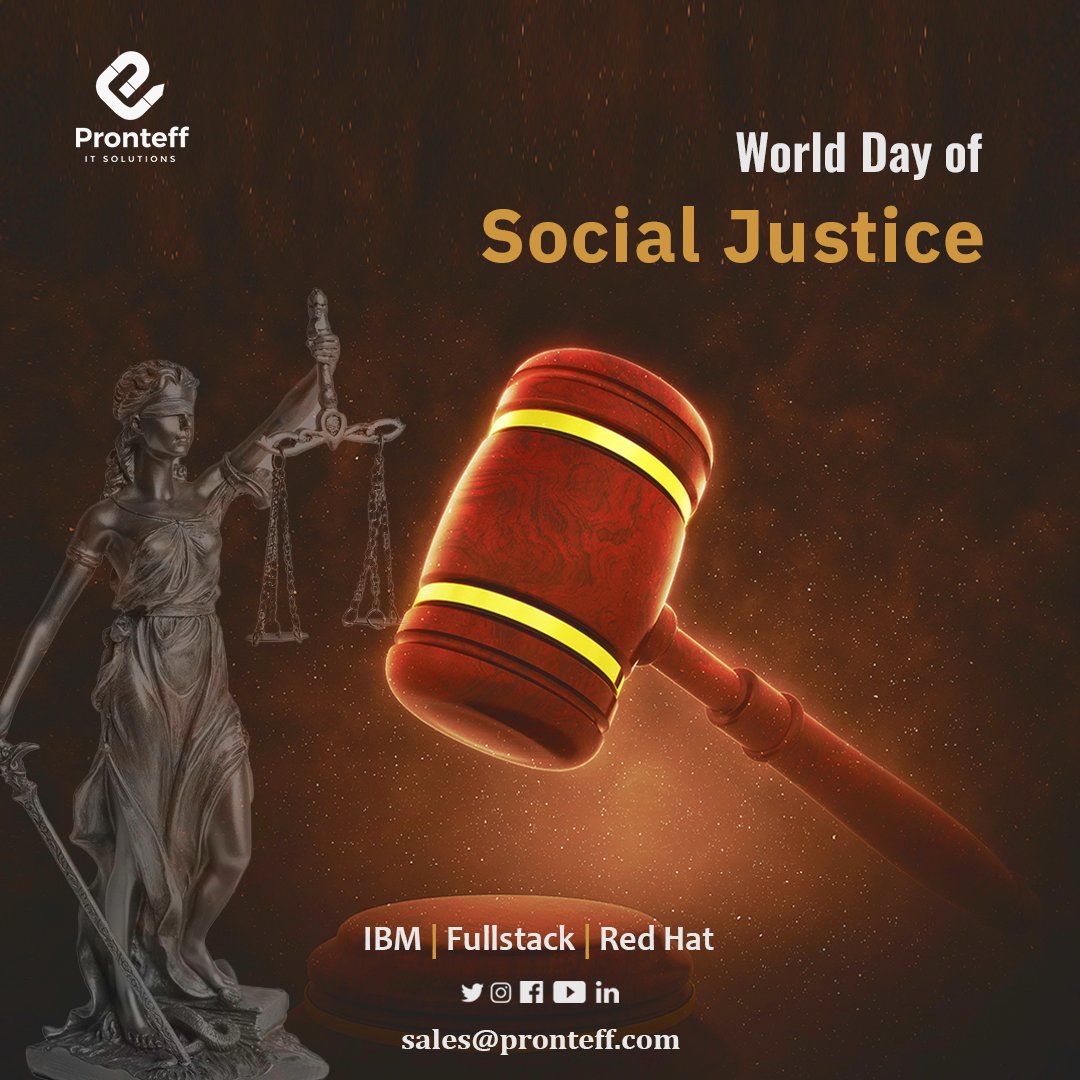 pronteff's tweet photo. World Day of Social Justice Day: A reminder of equality, justice, and rights for children and young people
-
#pronteff #fullstackdevelopment #IBMpartners #redhatpartners #ibmtechnologies #digitaltransformation #digitalindia #india #justice #socialjustice #worlddayofsocialjustice https://t.co/YtQEqjqYQL
