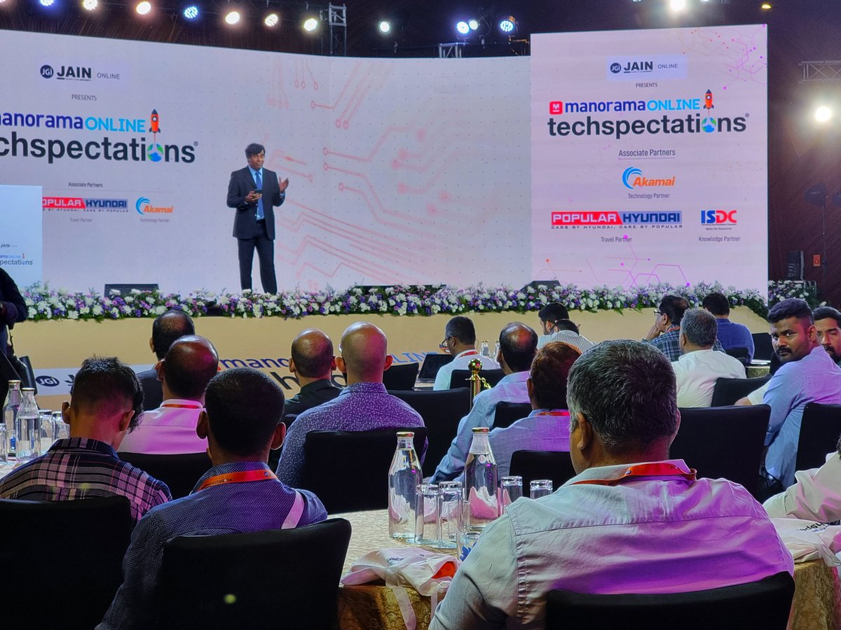jain_kochi's tweet image. Techspectations, Kerala’s niche digital summit, is live! Join us to explore the latest digital trends with 9 Enlightening Sessions by 28 Eminent Speakers.

@Techspectation 
 
#Techspectations2023 #DigitalSummit #NowInSession