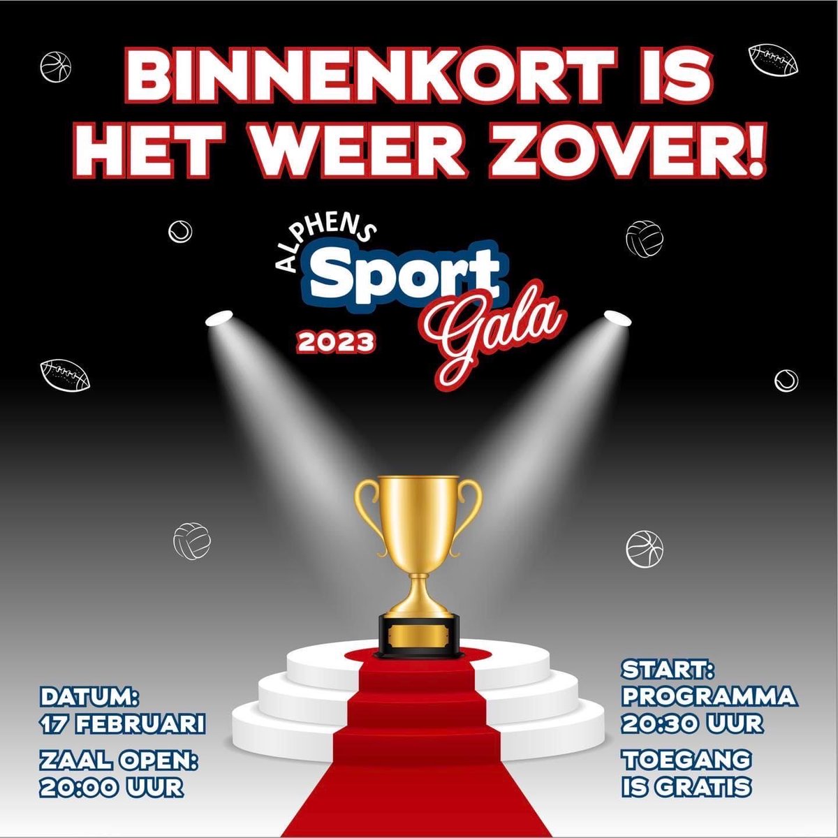 Vanavond in ⁦@Avifauna⁩ ⁦@HotelAvifauna⁩ in ⁦@gemeentealphen⁩ #Sportgala #sportenbewegen