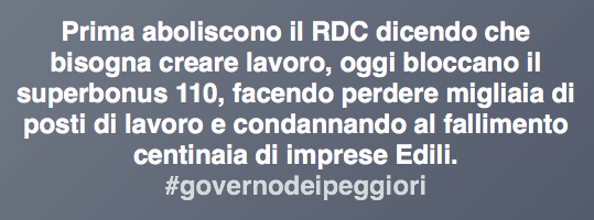 Per valutare l'azione di governo di un politico, guardate cosa vota in parlamento e lasciate perdere gli slogan elettorali: guardate i fatti!
#GovernoMeloni #bonus110 #scontoinfattura #RDC