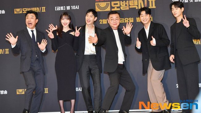 #TaxiDriver2 casts: #LeeJeHoon #KimEuiSung #PyoYejin #ShinJaeha #BaeYooRam #JangHyukJin at the drama's press conference 🔥