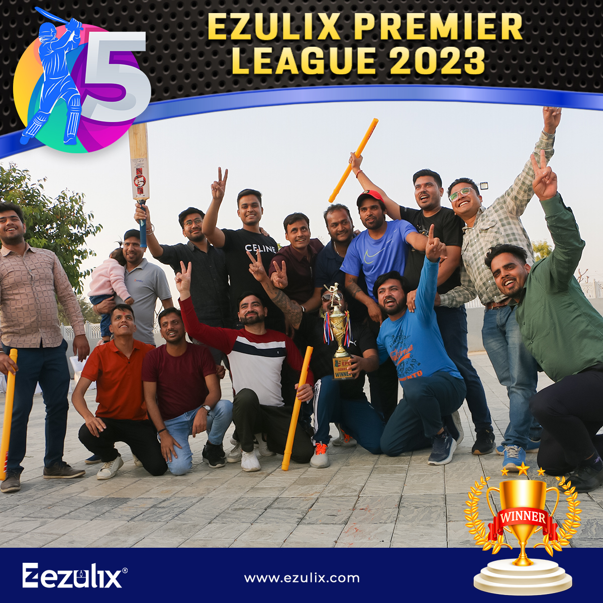 Ezulix_Software's tweet photo. Swinging into another year of success! Celebrating our company anniversary with a friendly cricket match ππ #TeamWork #CompanyAnniversary #CricketMatchFun #ezulix #teamezulix #funallday #cricket #cricketlovers https://t.co/0A5Yk0hvBx