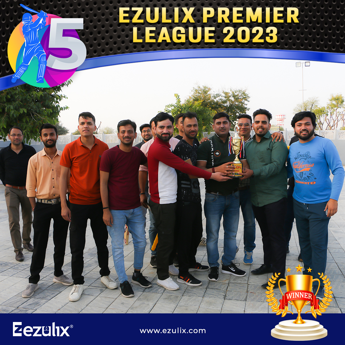 Ezulix_Software's tweet photo. Swinging into another year of success! Celebrating our company anniversary with a friendly cricket match ππ #TeamWork #CompanyAnniversary #CricketMatchFun #ezulix #teamezulix #funallday #cricket #cricketlovers https://t.co/0A5Yk0hvBx