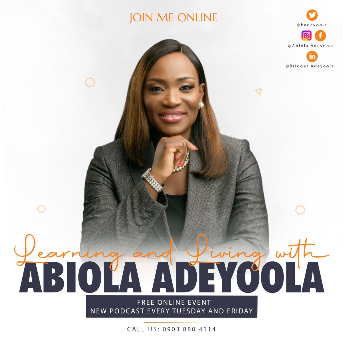 badeyoola's tweet photo. Today on Learning and Living.
Join me as I continue on the topic;
EMBRACING YOUR UNIQUENESS 
Episode 2 - Created for a Purpose.

#learning #living #embracing #uniqueness
👇https://t.co/rbExWIIpoa https://t.co/1Itb7gTTxV