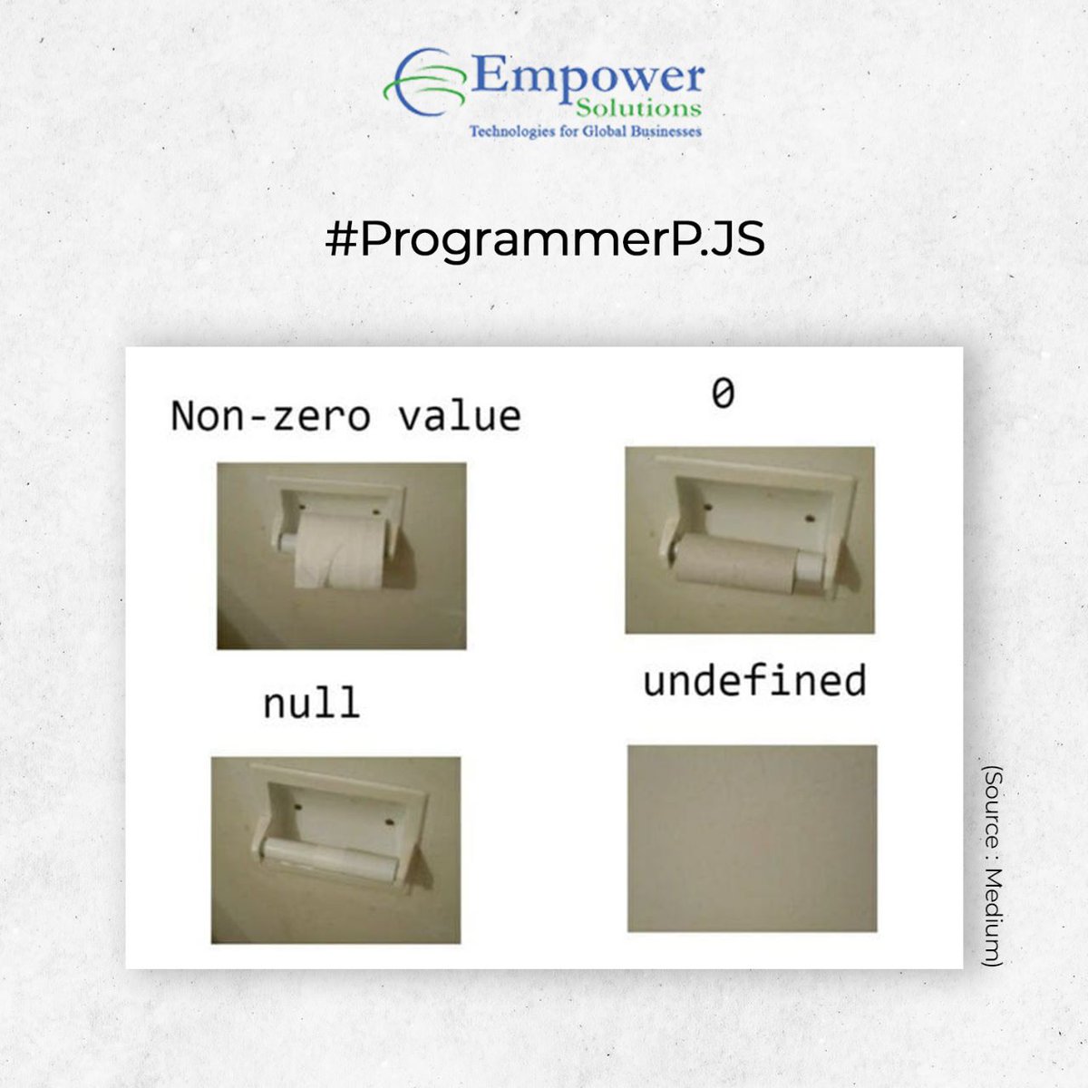 empowersol96's tweet image. They are not the same
#ProgrammerJokes #PJ #CodeHumor #CodeMemes #ProgrammerMemes #CoderLife #DeveloperMemes #Funny #Javascript #EmpowerSolutions #LifeAtEmpower