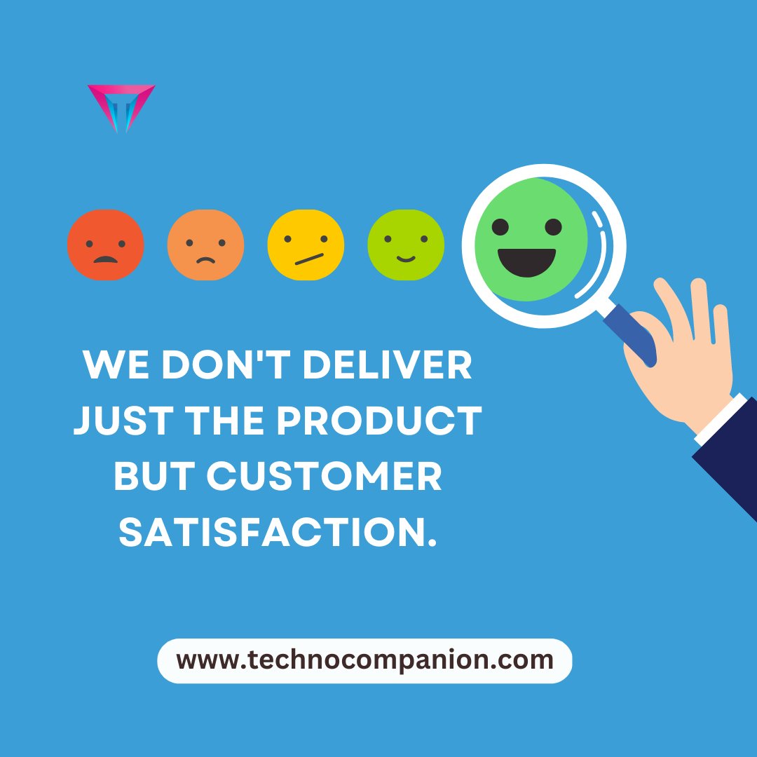 We're not satisfied until you are - delivering exceptional IT services with a focus on customer satisfaction.
technocompanion.com

#itsolutionsprovider #softwaredevelopment #appdevelopmentcompany #itagency #clientsatisfaction #businessdigitalisation #techsolutions