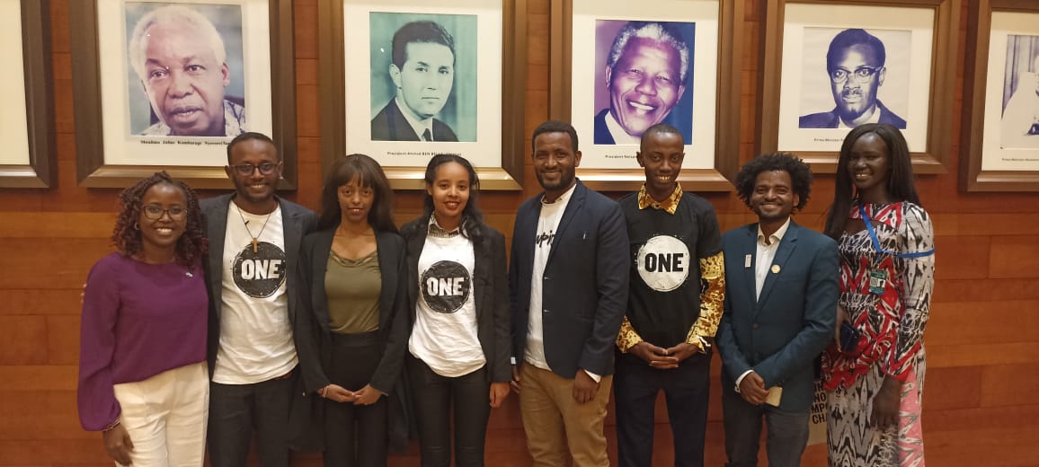 East Africa Champions of ONE attending on the first AU Youth Envoy Session in Africa Union HQ ,Addis Ababa,Ethiopia. ONE.org.#ONE #ONEAFRICA #SDGs #AU #AfricaYouthLed