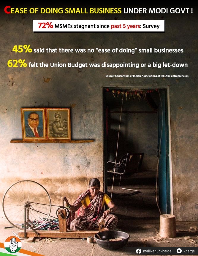 𝐂ease of doing small business under Modi Govt ! 

In past 5 years — 

72% MSMEs which provide 12 Cr Jobs saw ZERO GROWTH 

In 2.5 years — 

PM’s “Param Mitr” who provides only 30,000 jobs, saw wealth grow by 13 Times! 

🪄Modi Magic = Benefiting Cronies + Bleeding MSME’s !