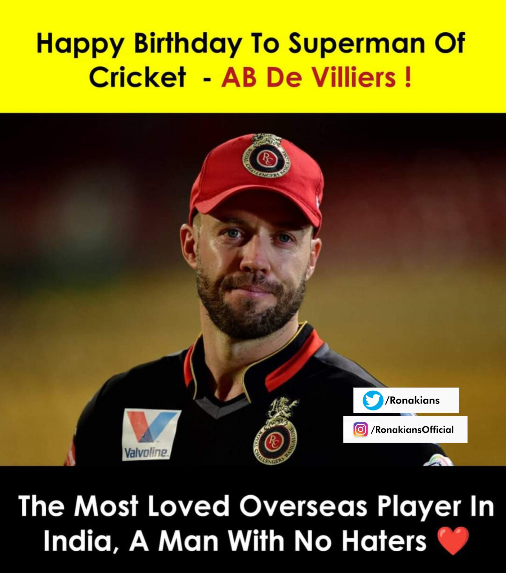 HAPPY BIRTHDAY MR 360 AB DEVILLIERS 